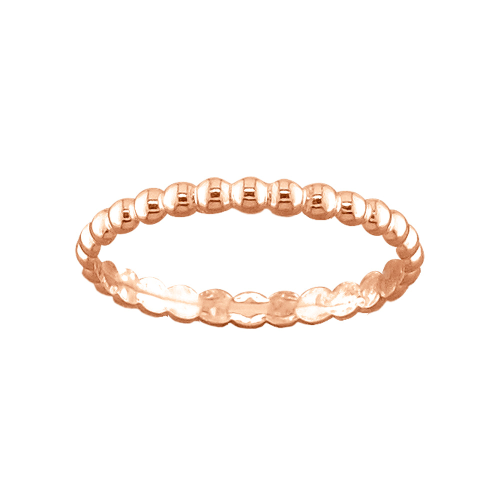 1.8mm Rose Gold Filled Bead Flat Ring