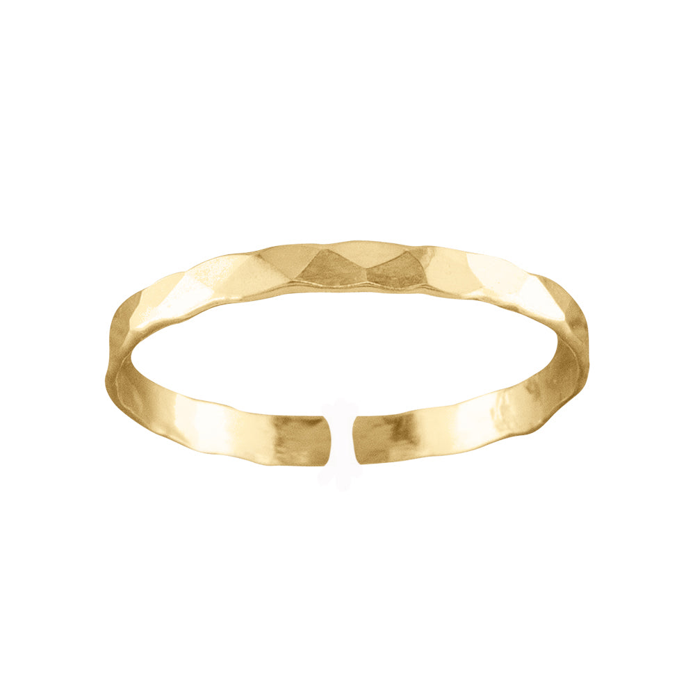Classic Hammered - Gold Filled Adjustable Toe Ring - TRA01-H GF