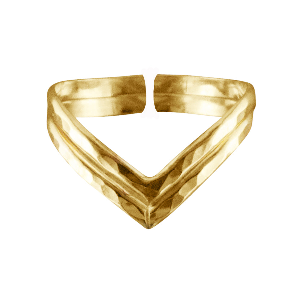 Double V - Gold Filled Adjustable Toe Ring - TRA16 GF