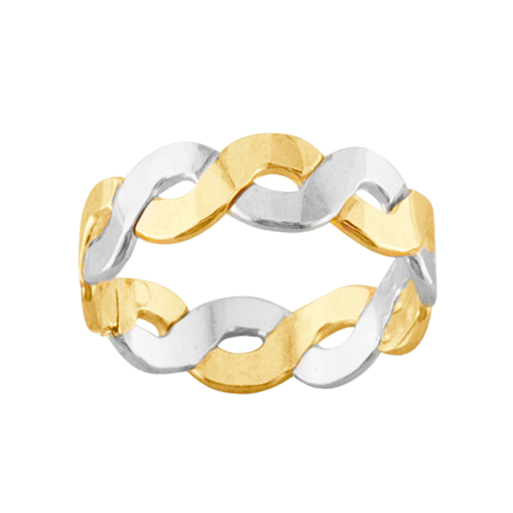 Heavy Braid - Two Tone Thumb Ring - TH46 MX