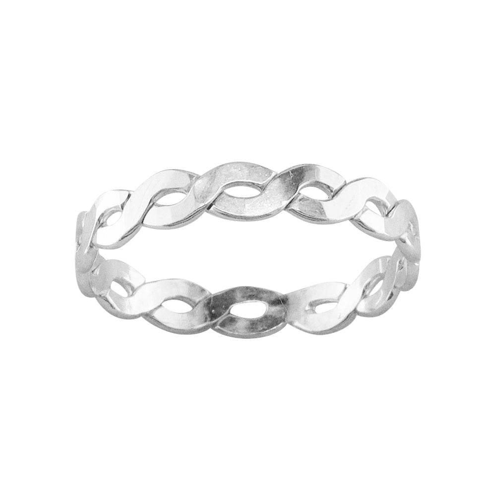 Medium Braid - Sterling Silver Toe Ring - TR05 SS