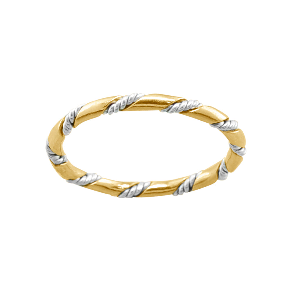 Rope - Two Tone Thumb Ring - TH25 GF/MX