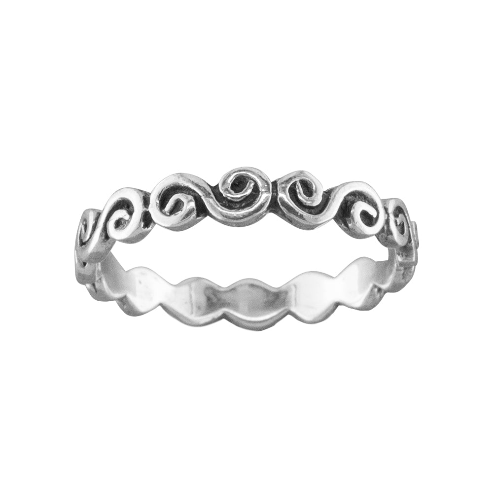 Swirly - Sterling Silver Toe Ring - TR59 SS