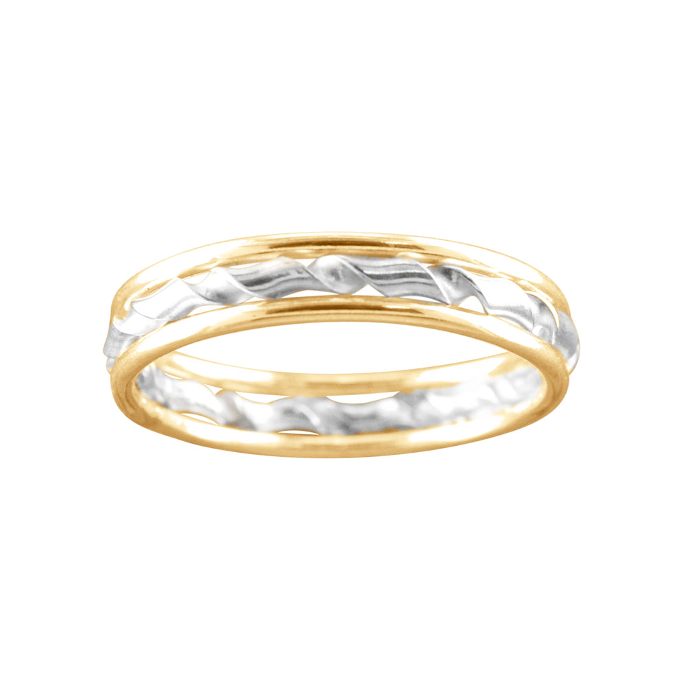 Triple with Twist - Two Tone Toe Ring - TR22 GF/MX