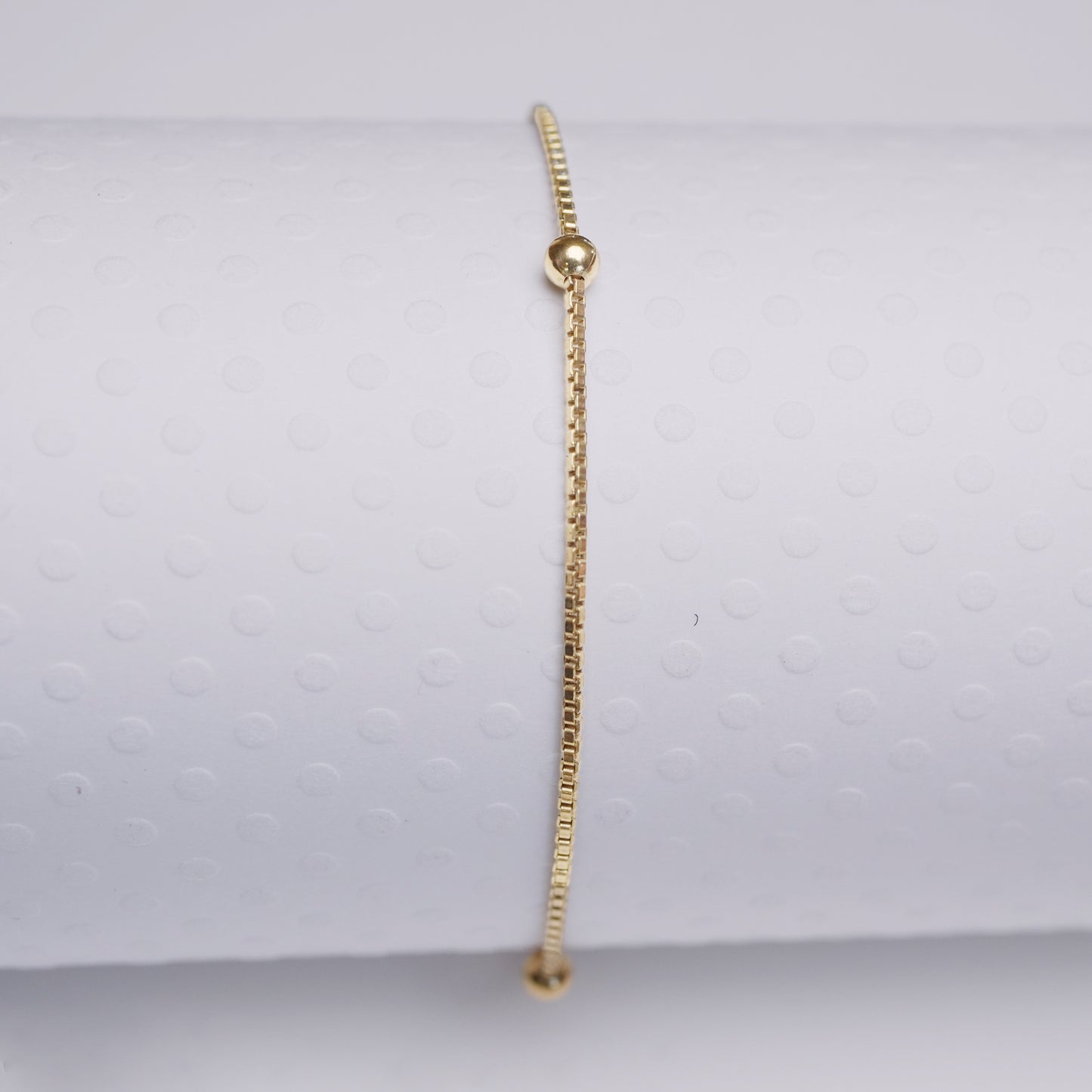 Box Ball - Gold Vermeil Anklet - ANK02 GV