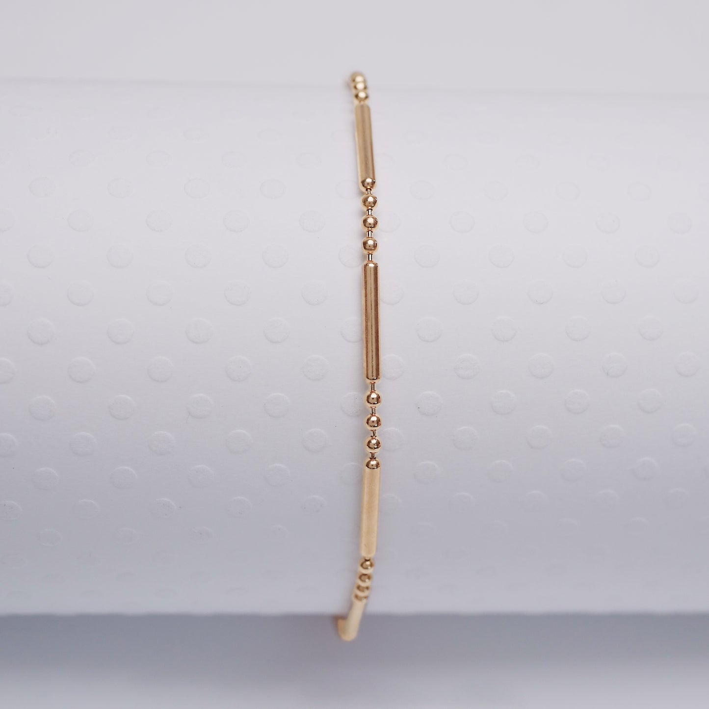 Dot Dash - Gold Vermeil Anklet - ANK05 GV
