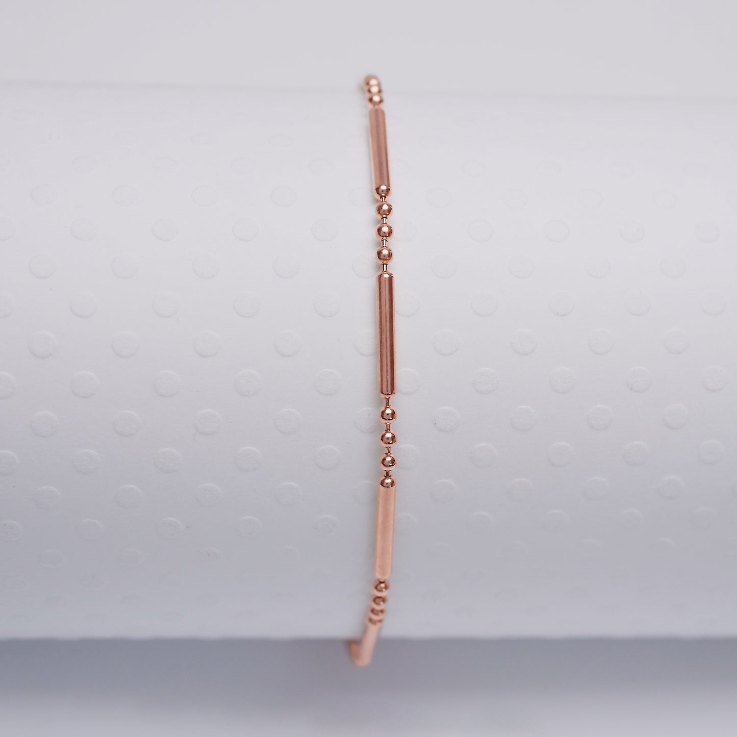 Dot Dash - Rose Gold Vermeil Anklet - ANK05 RG