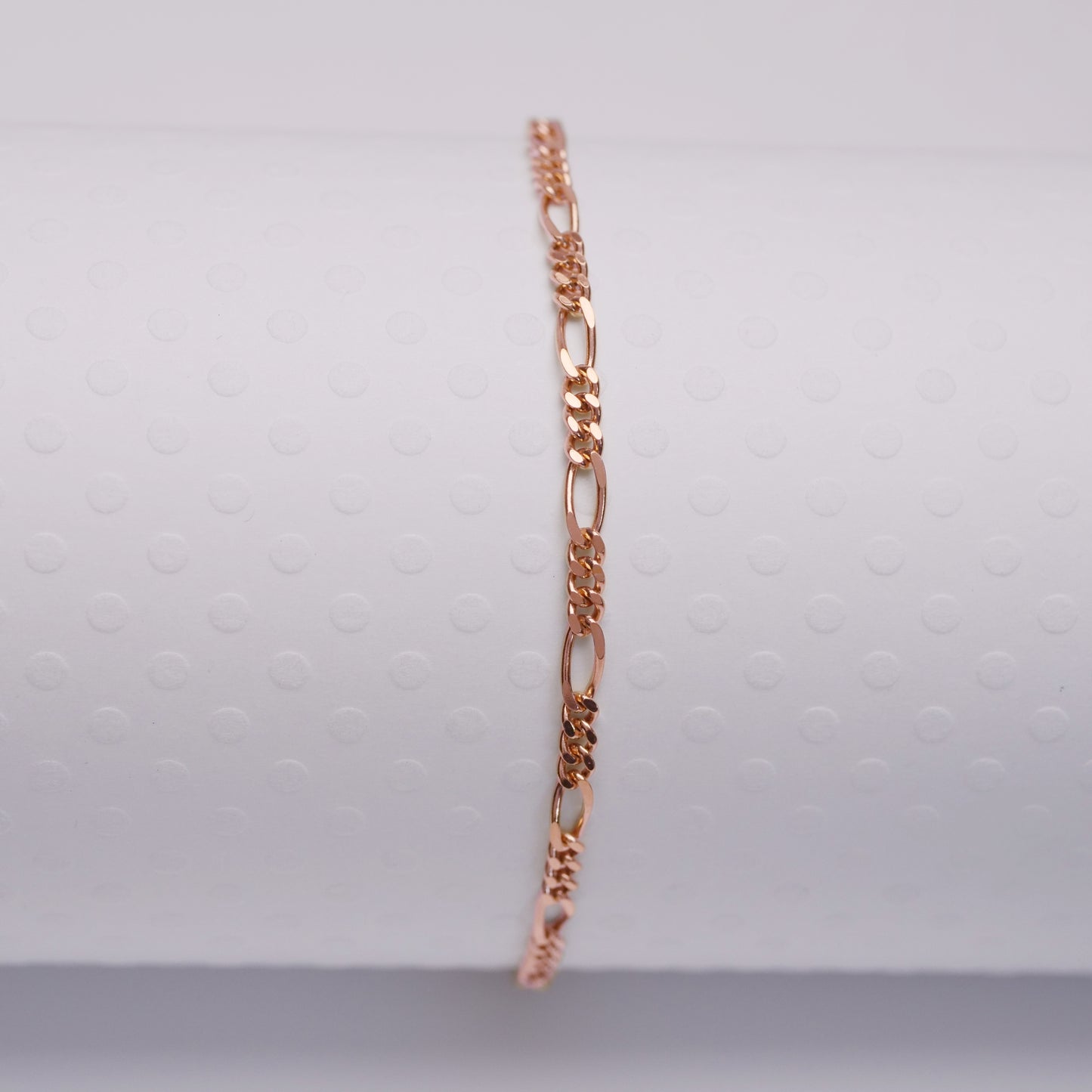 Dainty Figaro - Rose Gold Vermeil Anklet - ANK06 RG