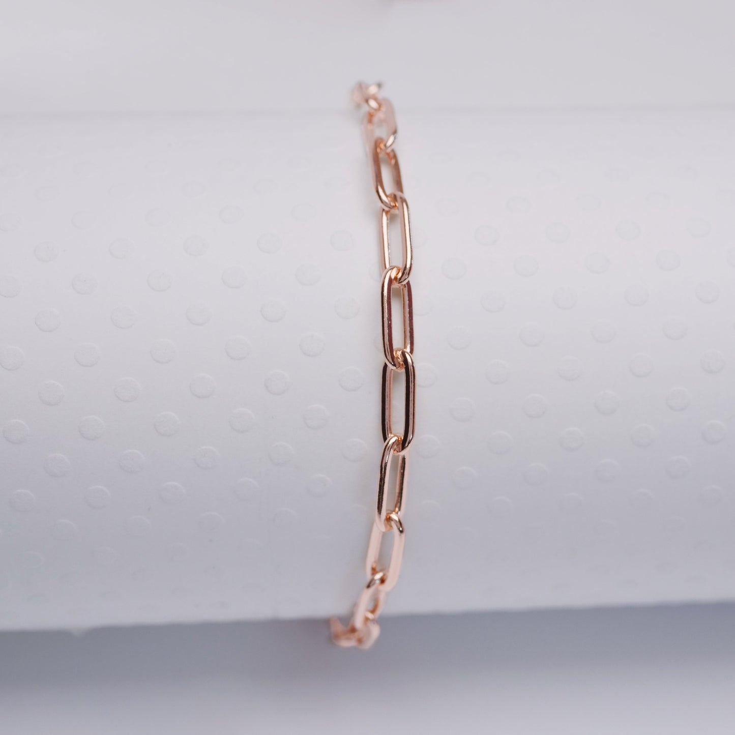 Paperclip - Rose Gold Vermeil Anklet - ANK20 RG