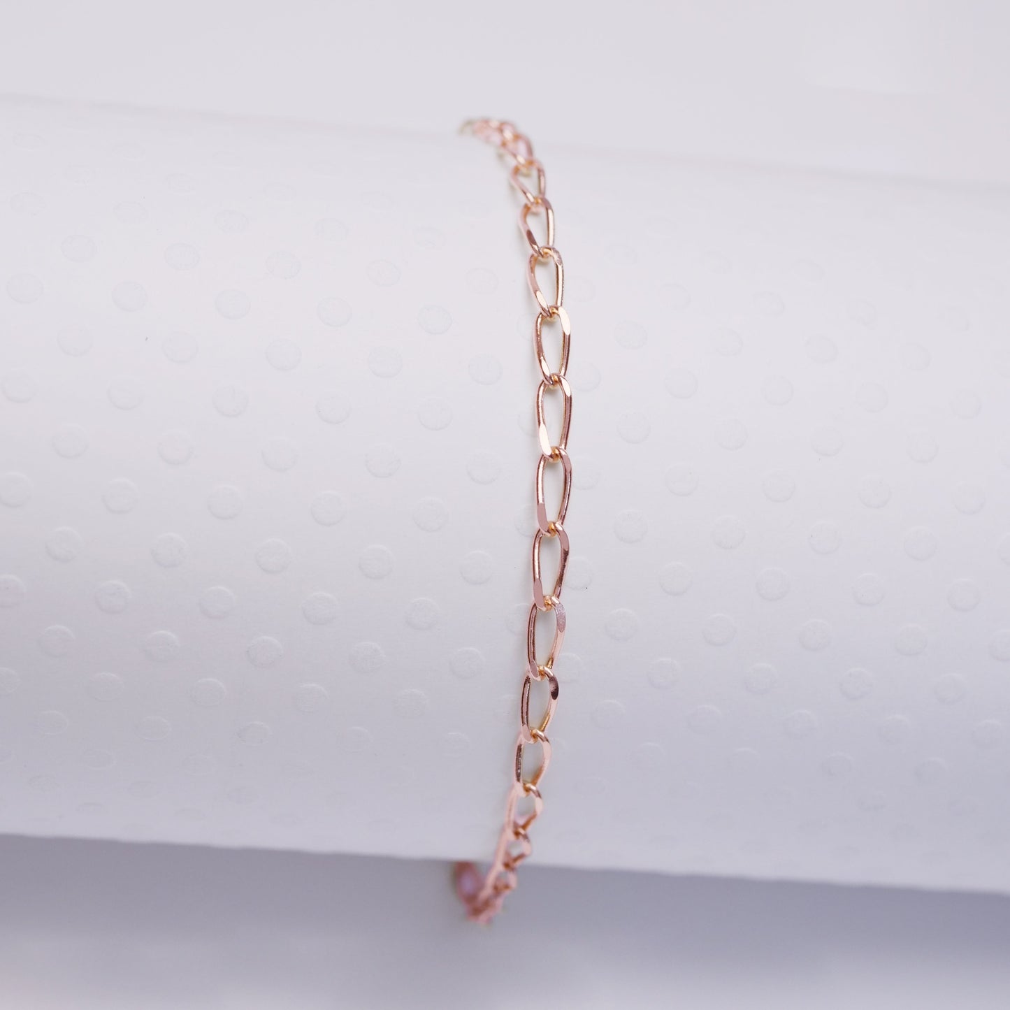 Oval Link - Rose Gold Vermeil Anklet - ANK22 RG