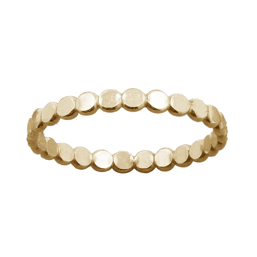 2mm Gold Filled Flat Ring with Dots