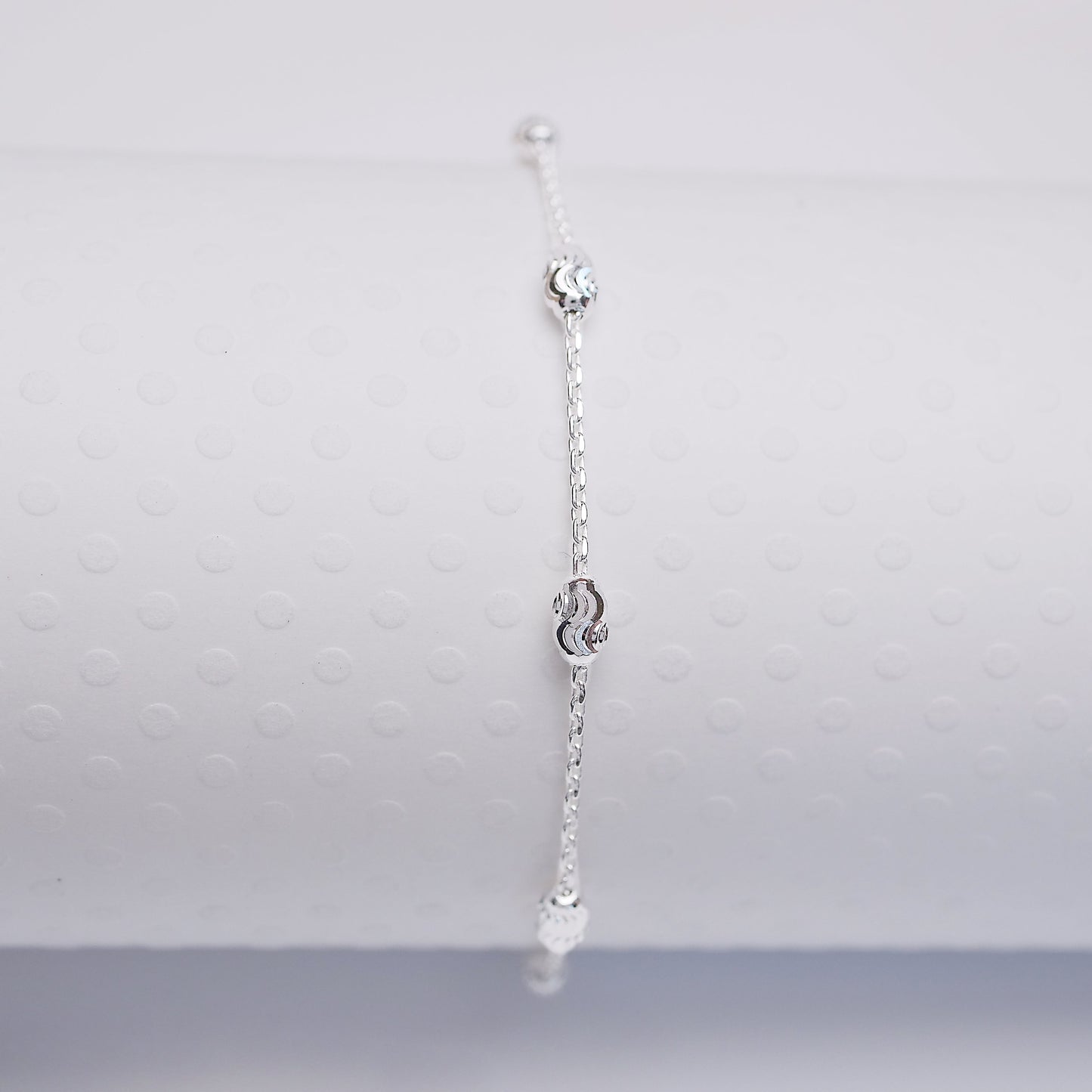 Sparkle Satellite - Sterling Silver Anklet - ANK25 SS