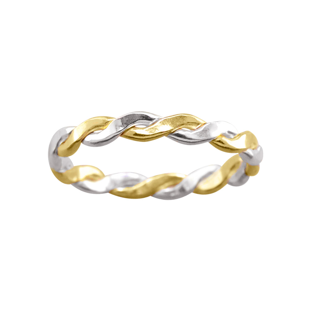 Medium Braid - Two Tone Big Toe Ring - TR05-XL MX