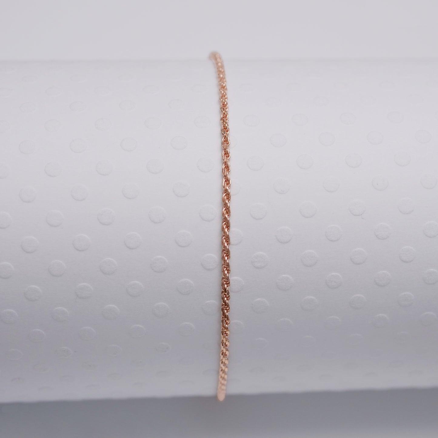 Thin Rope - Rose Gold Vermeil Anklet - ANK04 RG