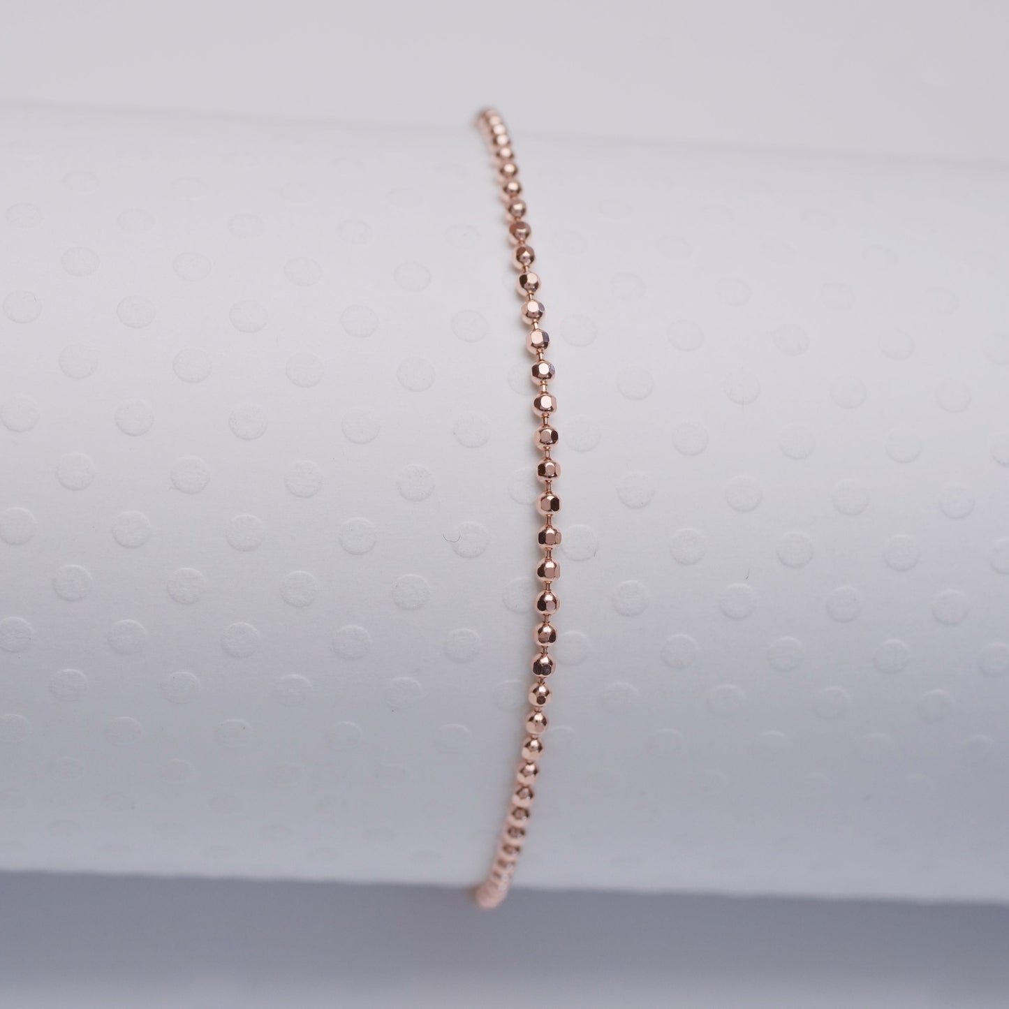 Sparkling Dots - Rose Gold Vermeil Anklet - ANK19 RG