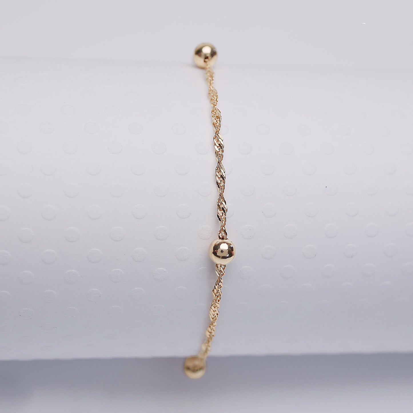 Twisted Satellite - Gold Vermeil Anklet - ANK17 GV