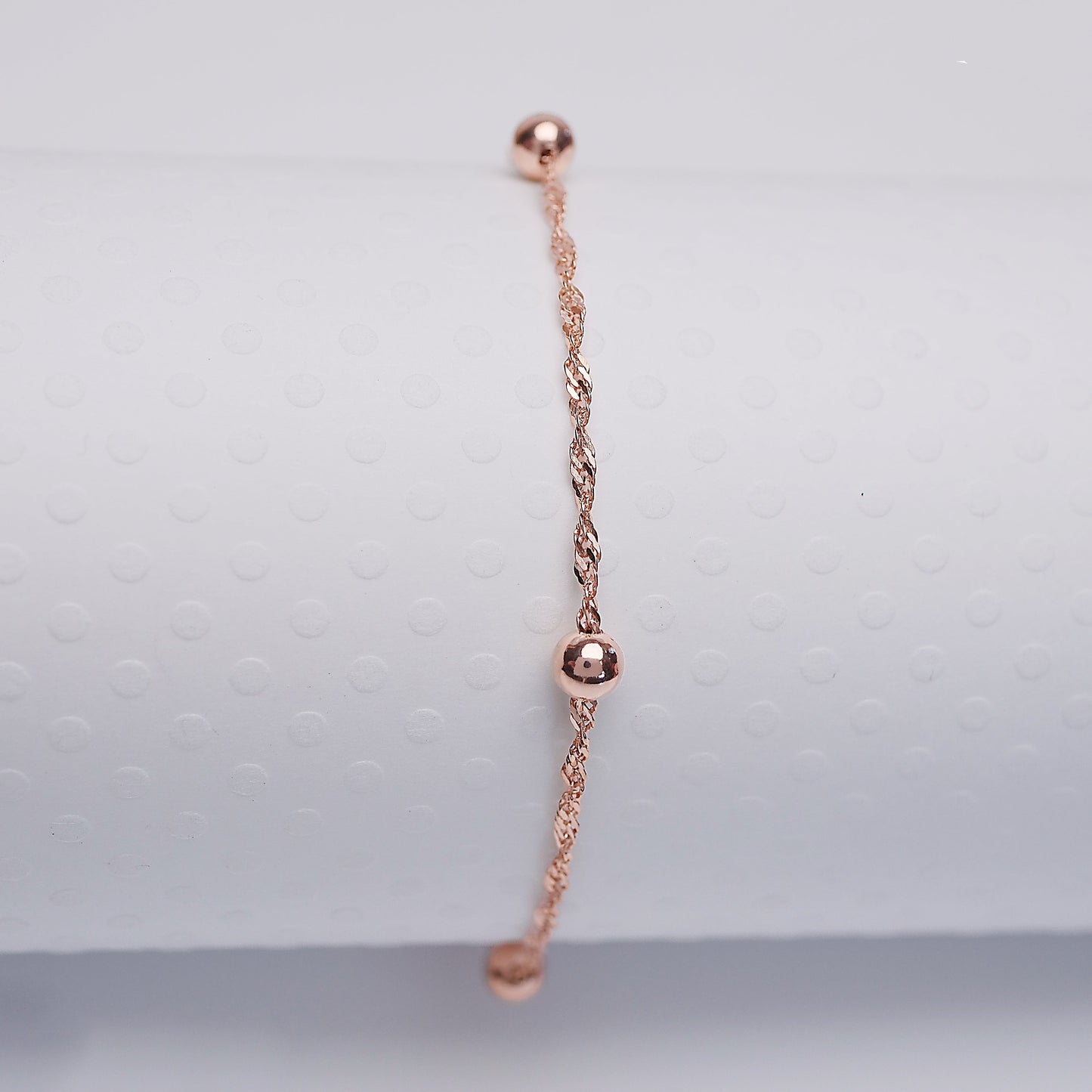 Twisted Satellite - Rose Gold Vermeil Anklet - ANK17 RG
