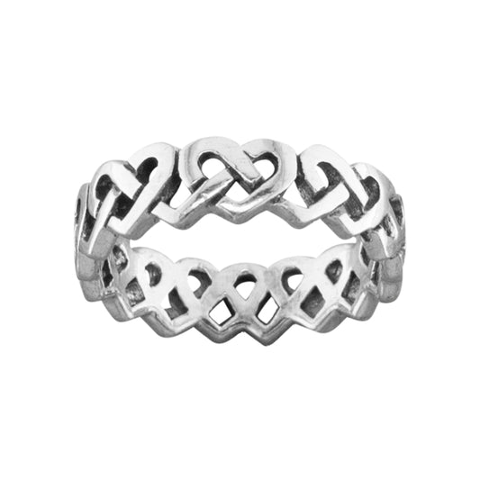 Celtic Heart - Sterling Silver Thumb Ring - TH61 SS
