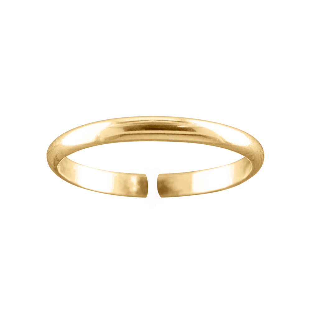 Classic 2mm - Gold Filled Adjustable Toe Ring - TRA30 GF