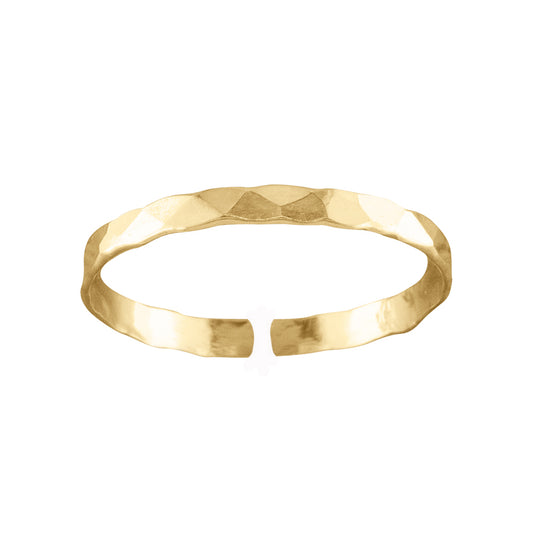 Classic Hammered - Gold Filled Adjustable Toe Ring - TRA01-H GF