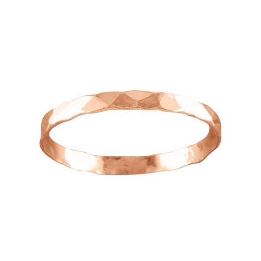 Classic Hammered - Rose Gold Filled Thumb Ring - TH01-H RG