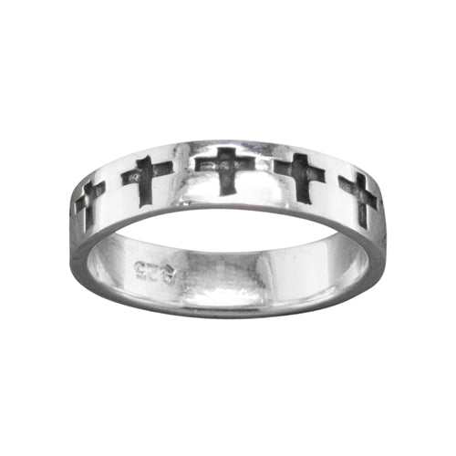 Cross - Sterling Silver Thumb Ring - TH23 SS