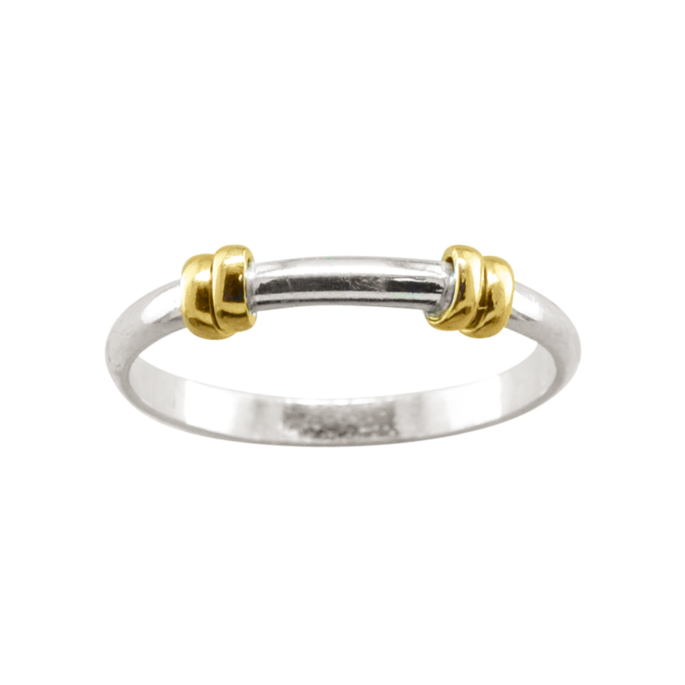 Double Wrap - Two Tone Toe Ring - TR28 SS/MX
