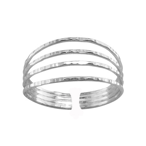 Four Wire - Sterling Silver Adjustable Toe Ring - TRA10 SS