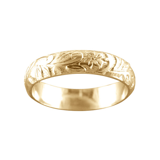 Hawaiian Floral - Gold Filled Thumb Ring - TH55 GF