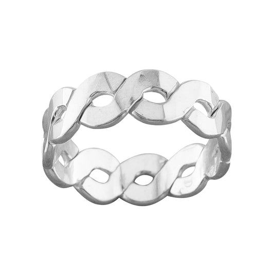 Heavy Braid - Sterling Silver Thumb Ring - TH46 SS