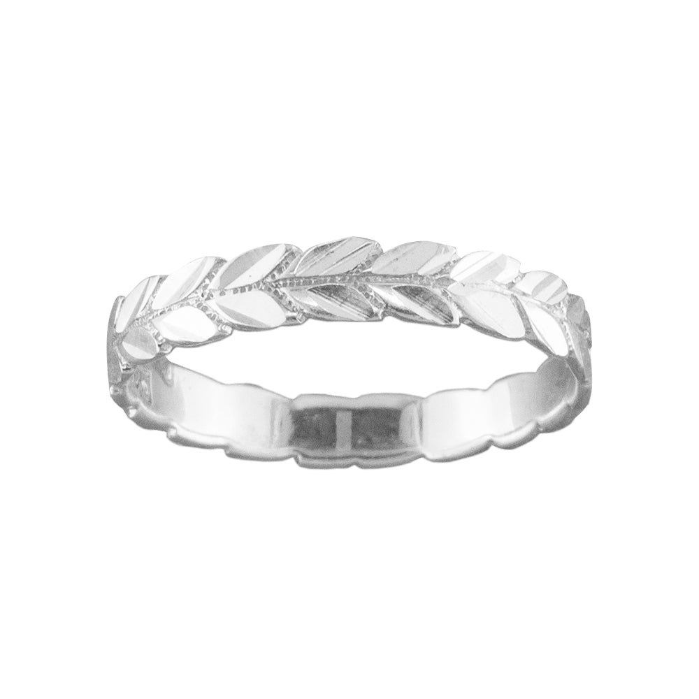 Maile Leaf - Sterling Silver Thumb Ring - TH15 SS