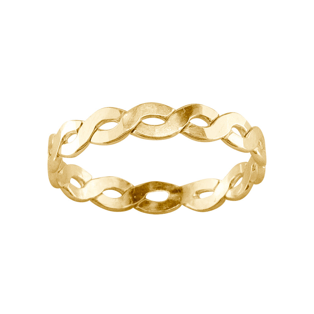 Medium Braid - Gold Filled Thumb Ring - TH05 GF