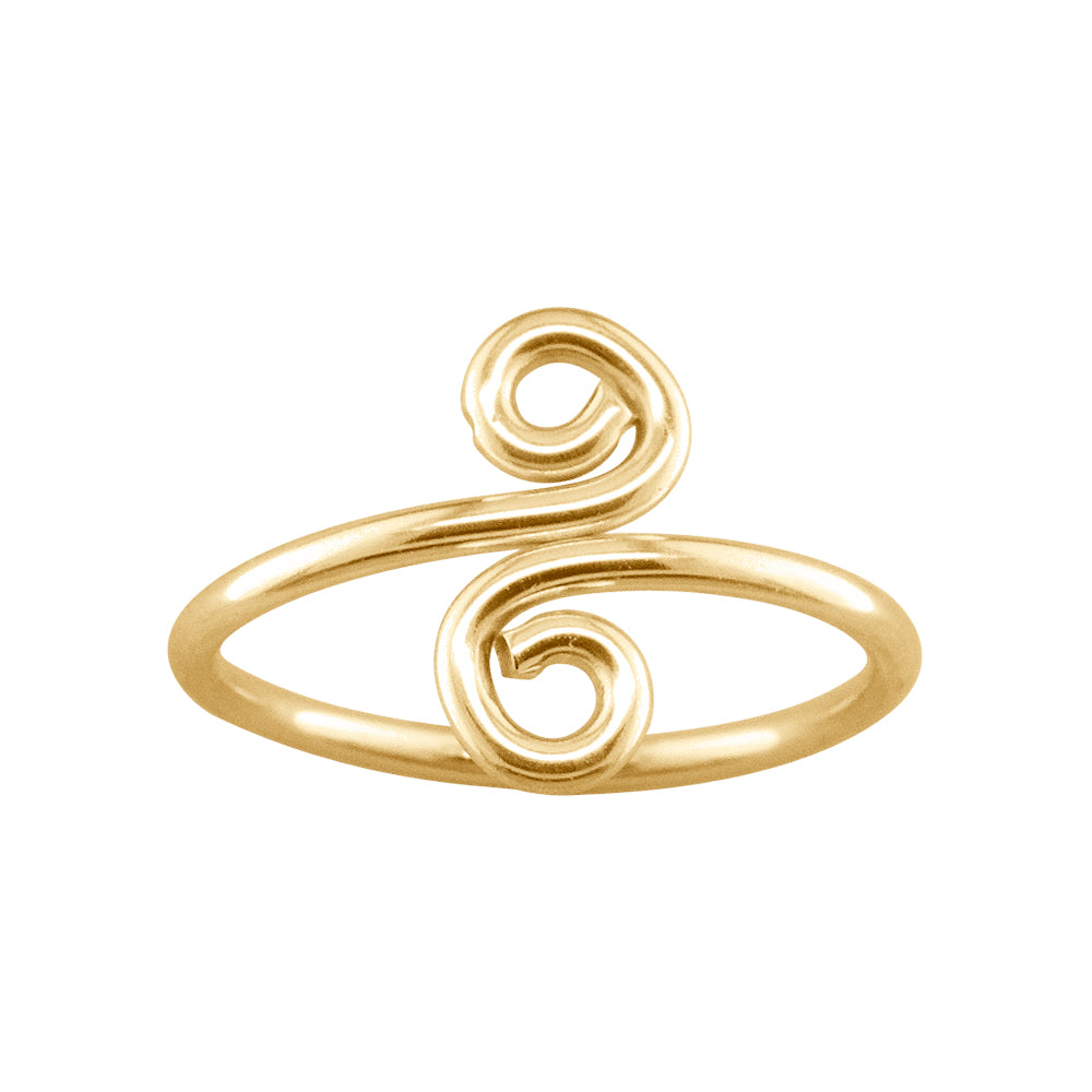 Swirl - Gold Filled Adjustable Toe Ring - TRA32 GF