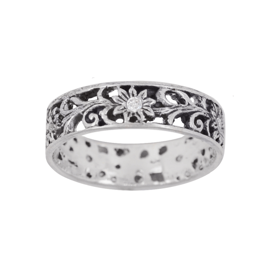 Wildflower - Sterling Silver Thumb Ring - TH45 SS