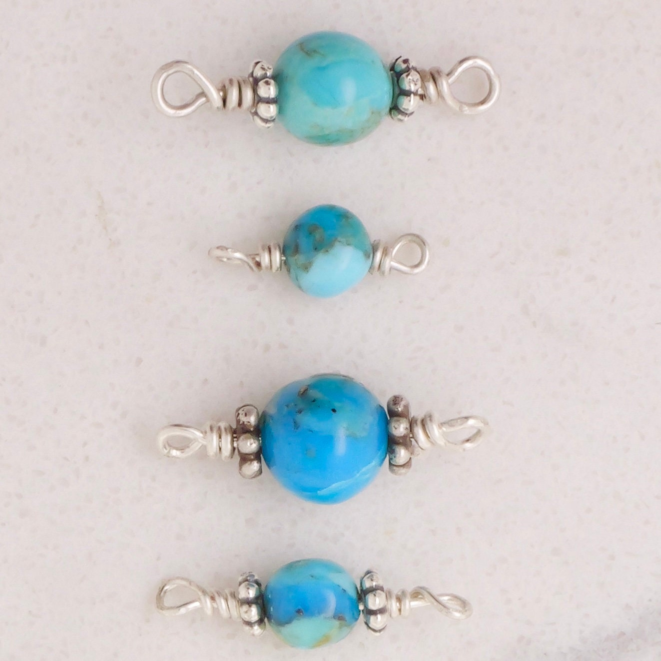 Kingman Mine Turquoise - Permanent Jewelry Connector Charms