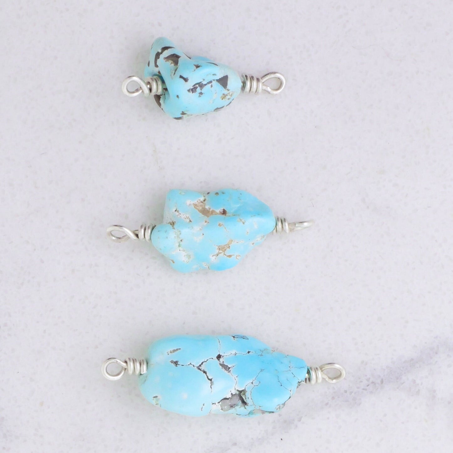 Lone Mountain Turquoise Connector Charm RARE