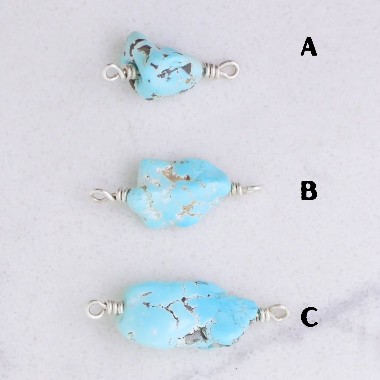 Lone Mountain Turquoise Connector Charm RARE