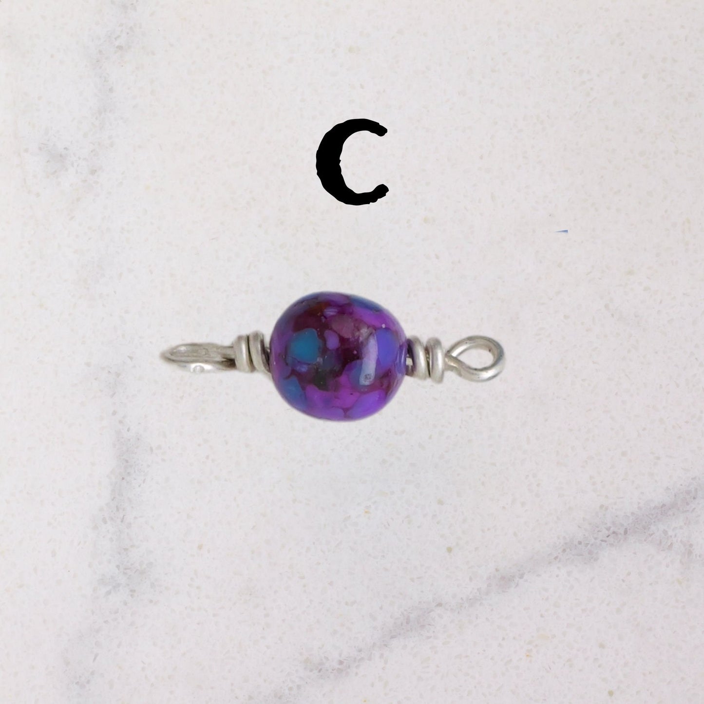 Kingman Turquoise Permanent Jewelry Connector Charm