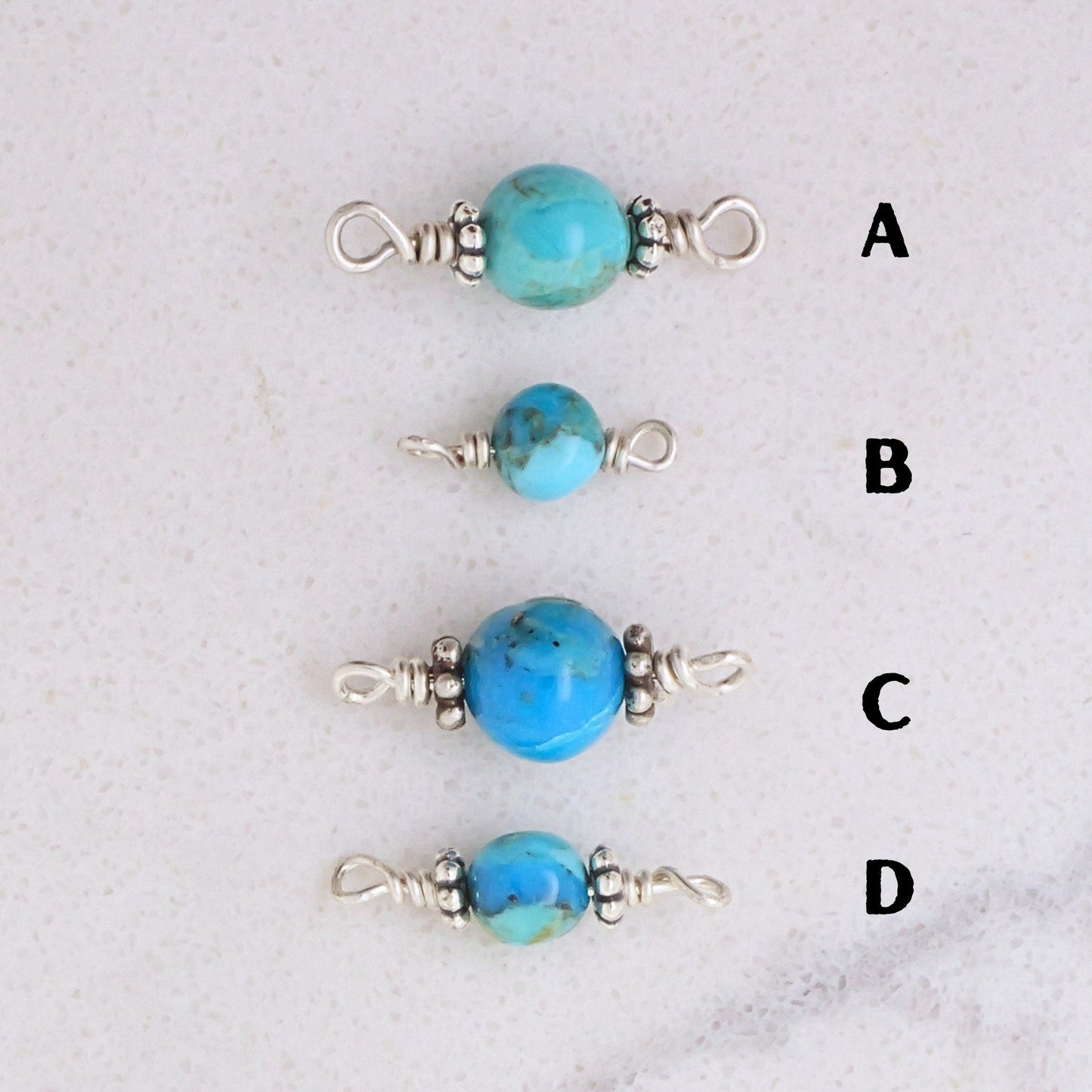 Kingman Mine Turquoise - Permanent Jewelry Connector Charms