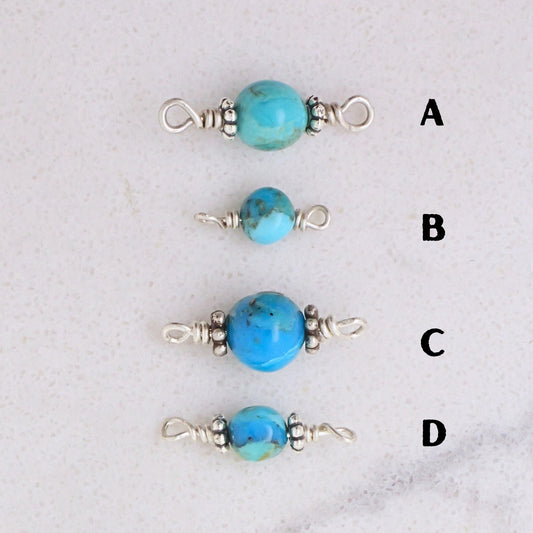 Kingman Mine Turquoise - Permanent Jewelry Connector Charms