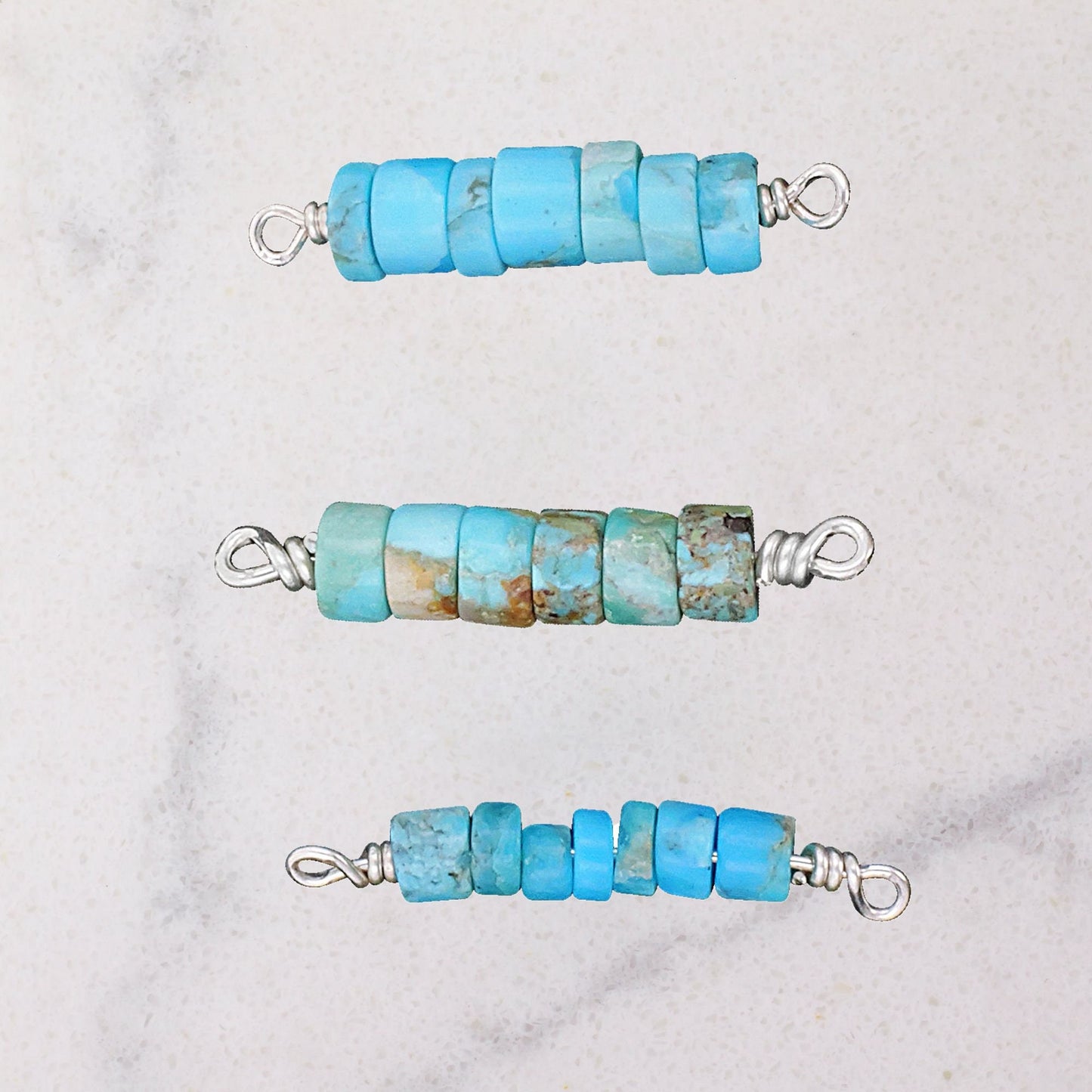 Kingman Turquoise Permanent Jewelry Connector Charms