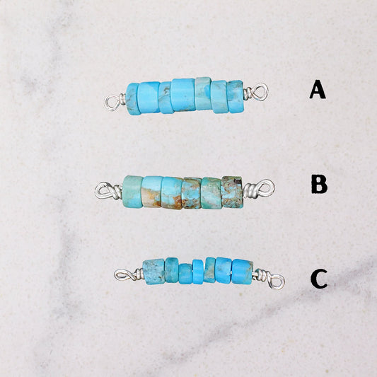 Kingman Turquoise Permanent Jewelry Connector Charms