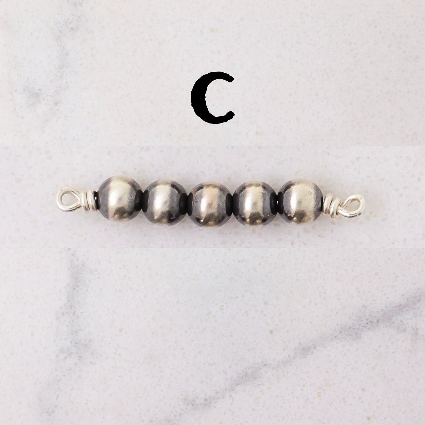 Navajo Pearls Permanent Jewelry Connector Charm