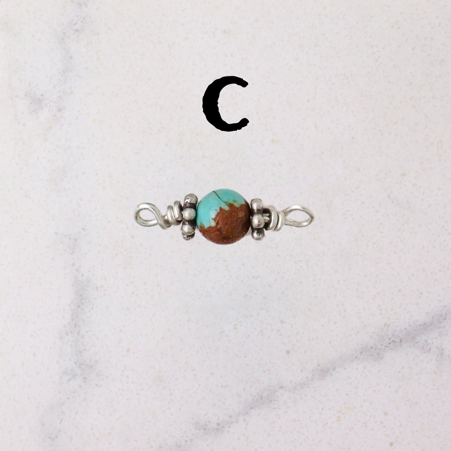 RARE Number 8 Mine Turquoise Connector