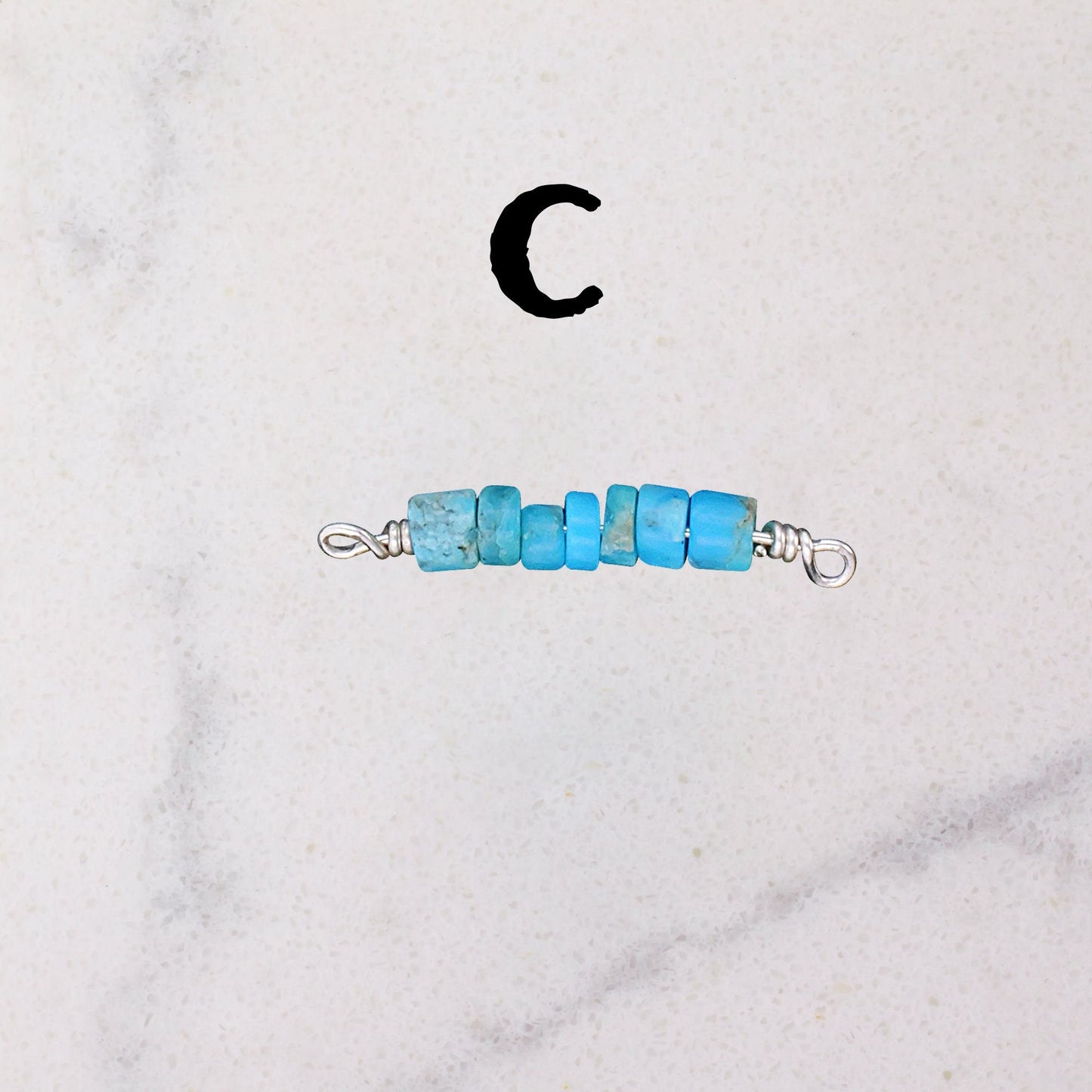 Kingman Turquoise Permanent Jewelry Connector Charms