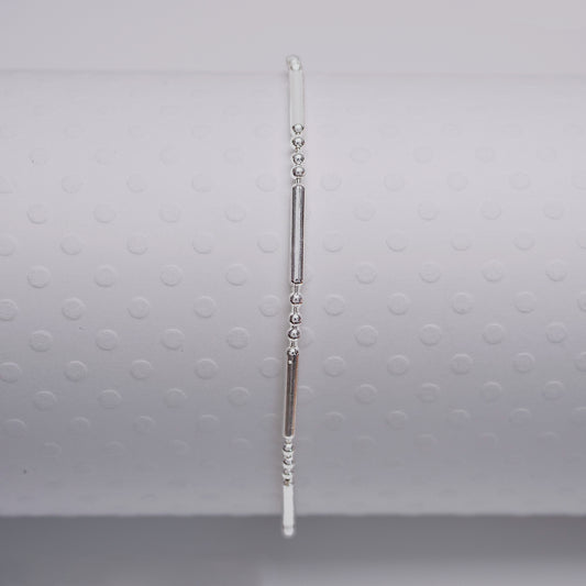 Dot Dash - Sterling Silver Anklet - ANK05 SS