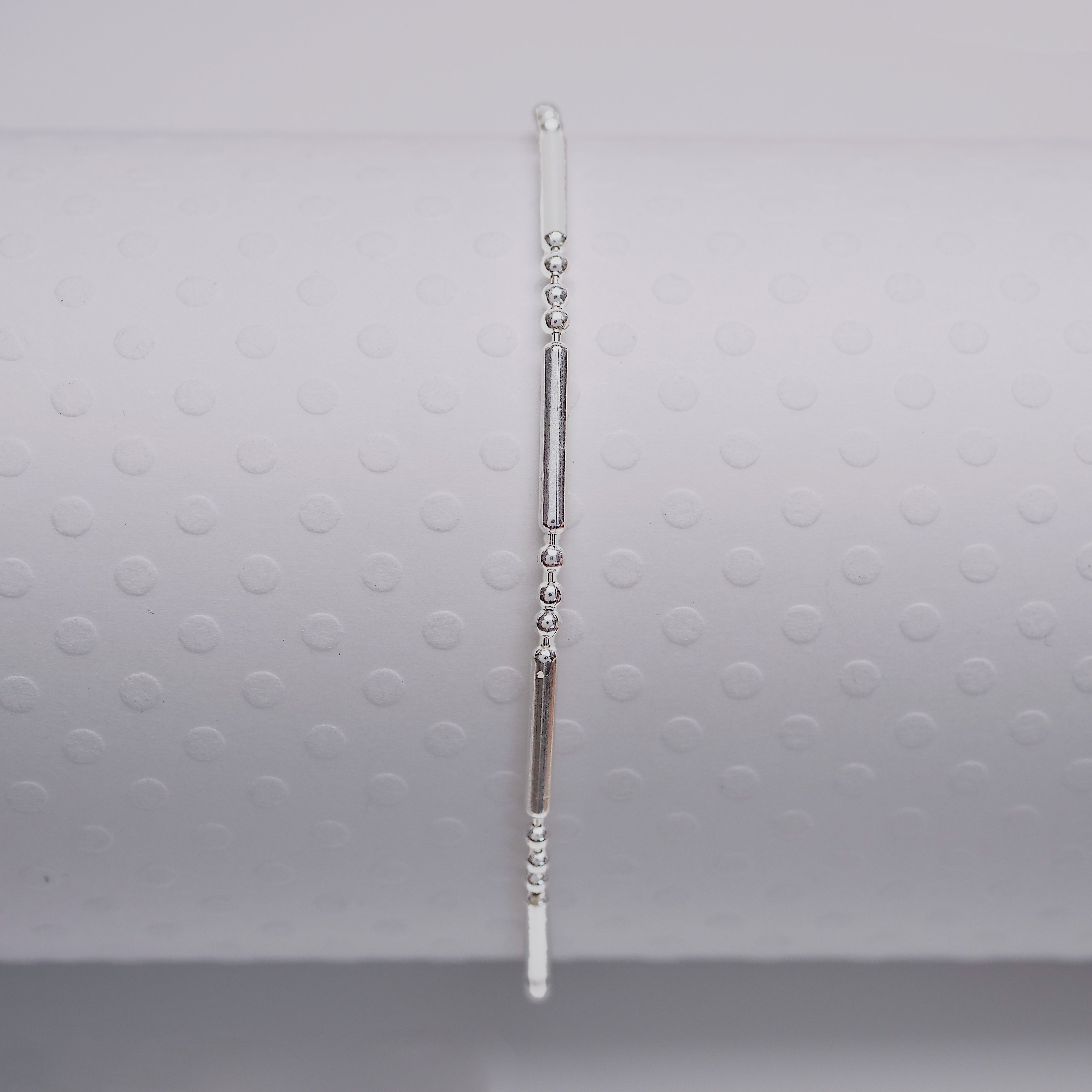 Dot Dash - Sterling Silver Anklet - ANK05 SS