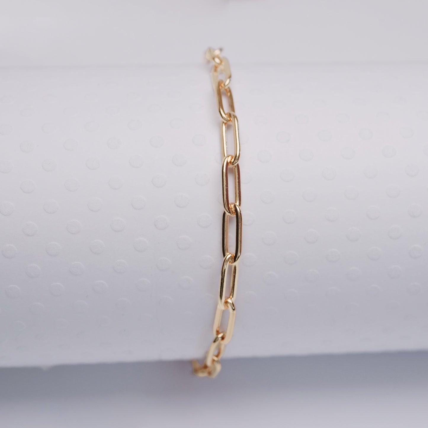 Paperclip - Gold Vermeil Anklet - ANK20 GV