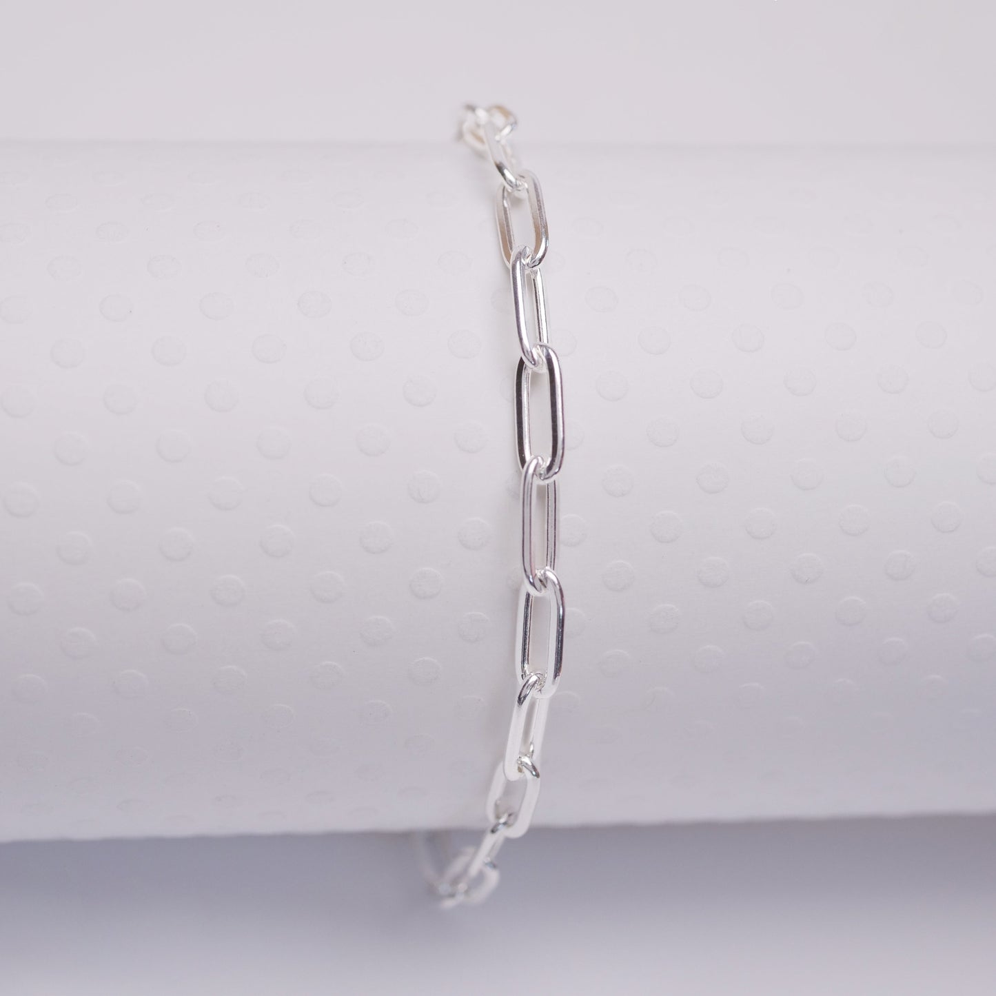 Paperclip - Sterling Silver Anklet - ANK20 SS