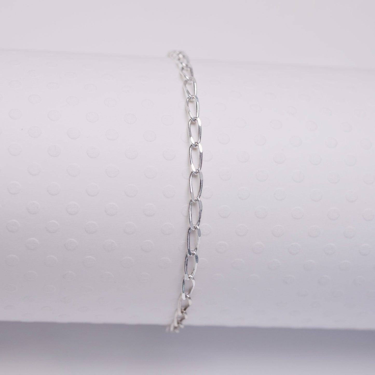 Oval Link - Sterling Silver Anklet - ANK22 SS